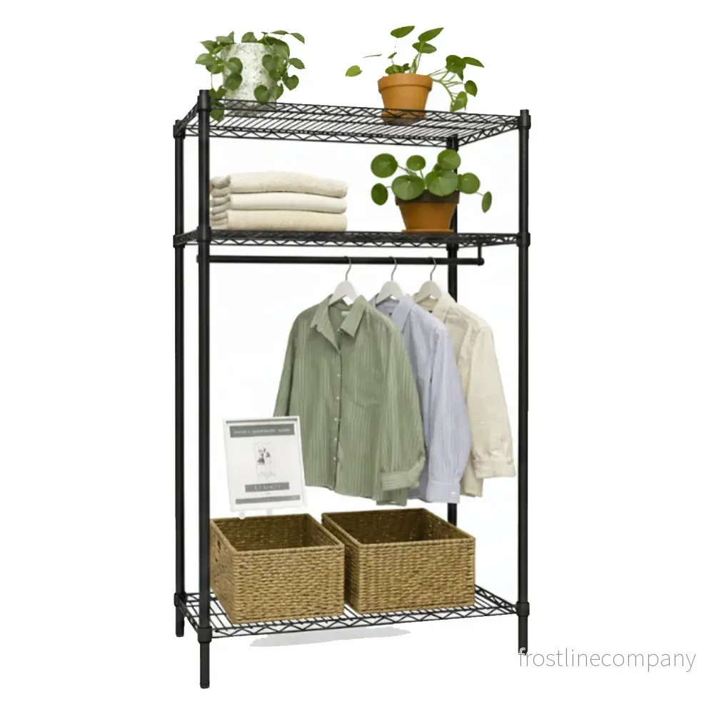Garderobhylla Reol – TUBO (B 122 x D 46 x H 220 cm.) – Svart Garderobhylla Reol – TUBO (B 122 x D 46 x H 220 cm.) – Svart