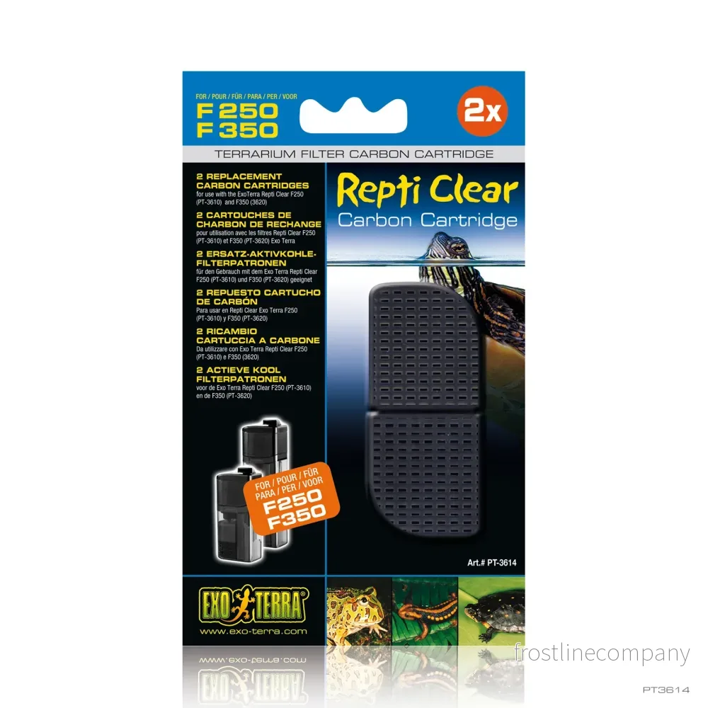 Exo Terra 2 Carbon Cartridges for Repti Clear F250 and F350 Exo Terra 2 Carbon Cartridges for Repti Clear F250 and F350