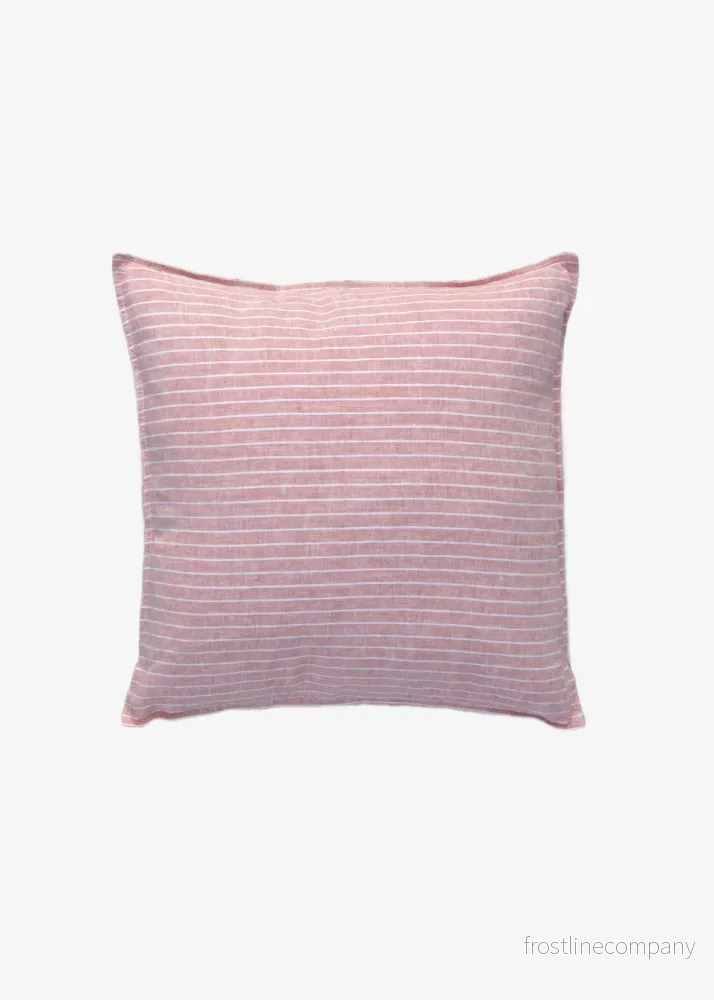 Linen Cushion Pin Stripe Pink