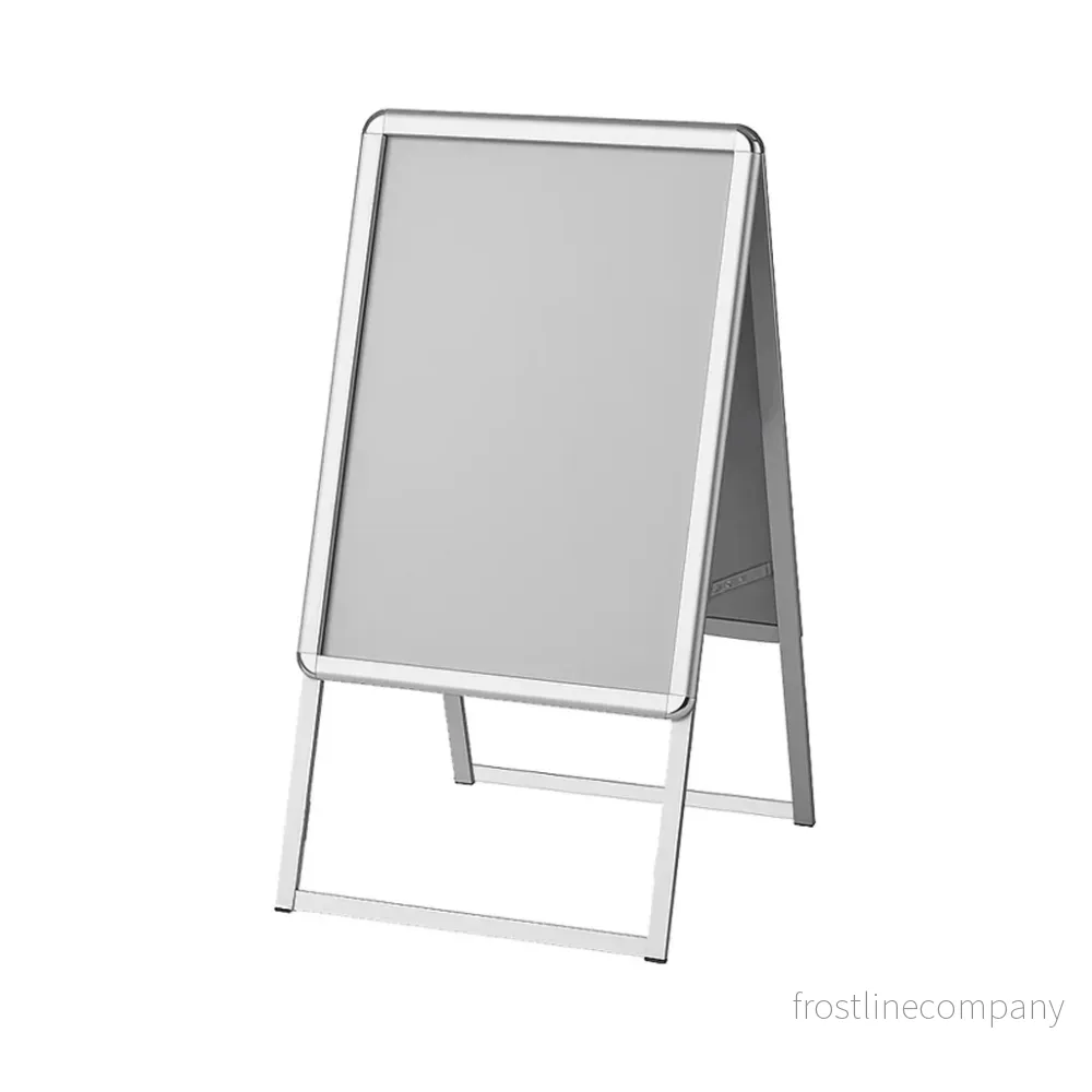 A-skylt med snap-system, 70 x 100 cm, alu, blanka hörn. Inomhus A-skylt med snap-system, 70 x 100 cm, alu, blanka hörn. Inomhus
