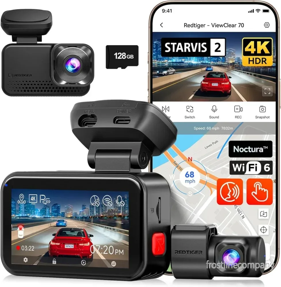 Redtiger ViewClear 70 4K Touch wifi GPS 2CH 128 GB dashcam Redtiger ViewClear 70 4K Touch wifi GPS 2CH 128 GB dashcam