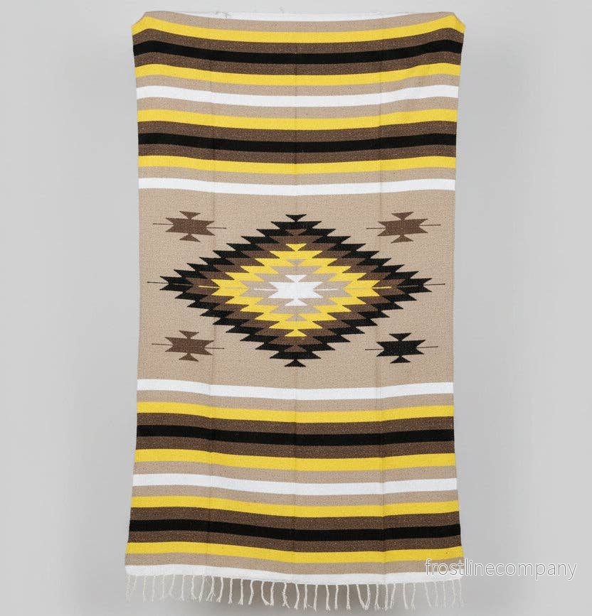 Mexican Brown & Gold Diamond Blanket - Bild 3