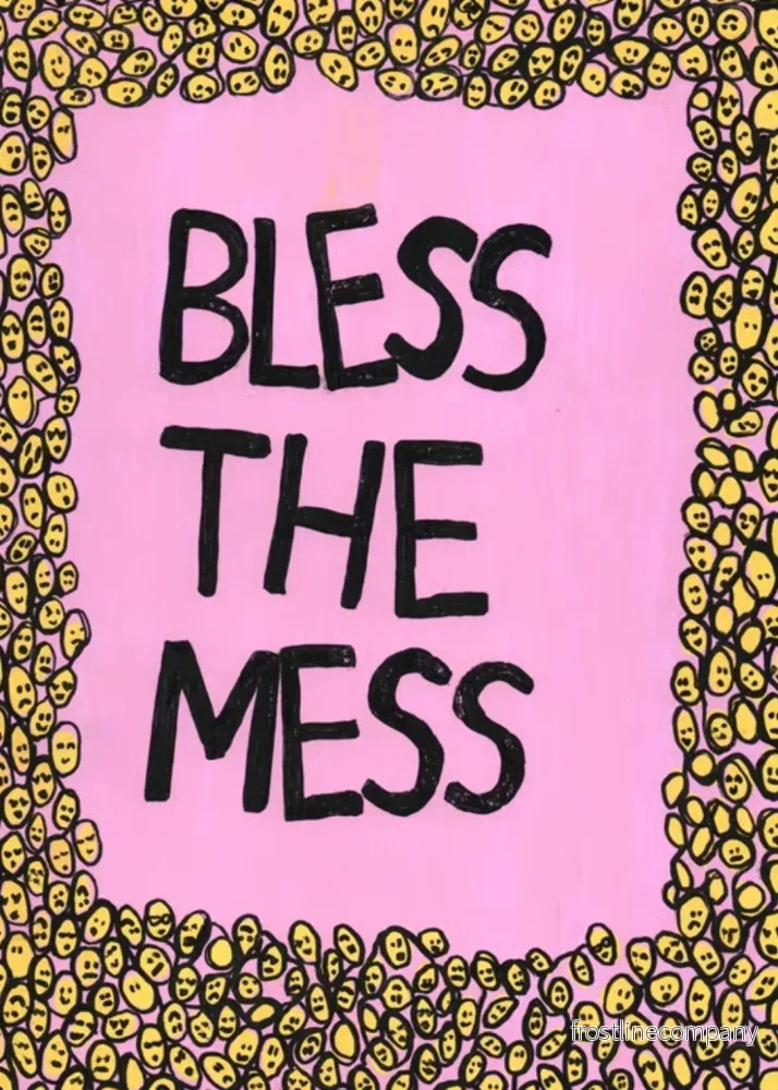 Vykort ”Bless the mess” Vykort ”Bless the mess”