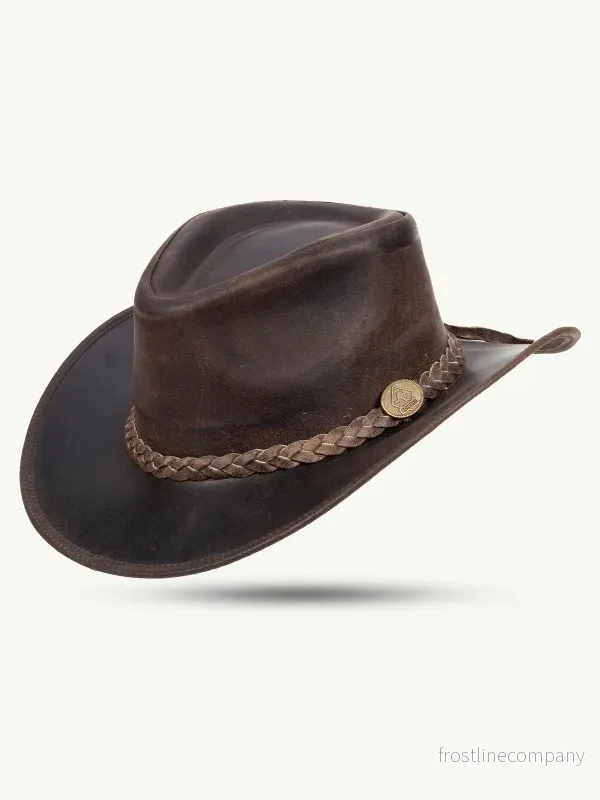 Läderhatt Fitzroy Mörkbrun Läderhatt Fitzroy Mörkbrun
