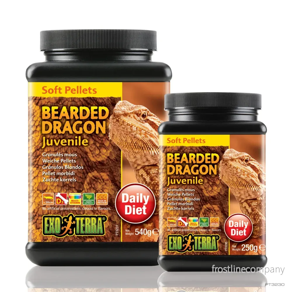 Exo Terra Soft Pellets Juvenile Bearded Dragon Food 250g Exo Terra Soft Pellets Juvenile Bearded Dragon Food 250g