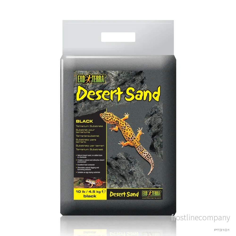 Exo Terra Desert Sand Svart 4,5 kg – naturlig ökensand Exo Terra Desert Sand Svart 4,5 kg – naturlig ökensand