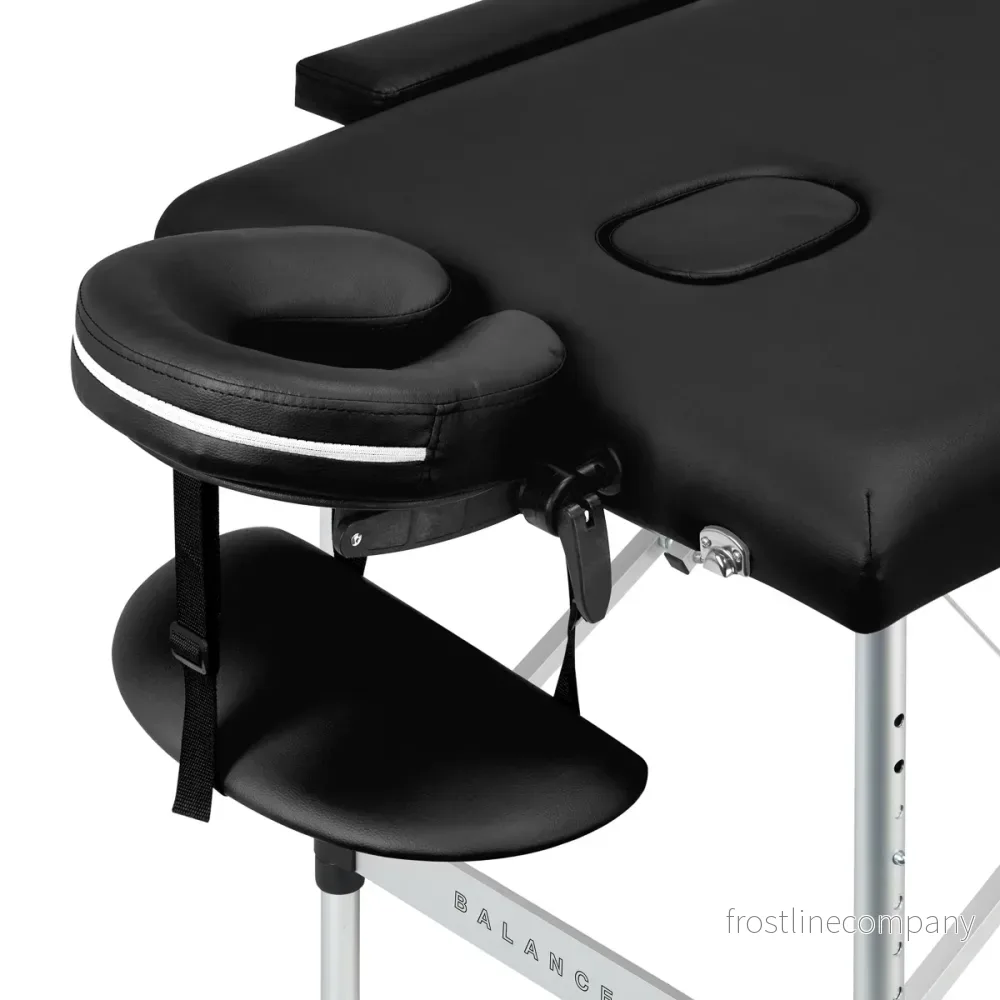 Massagebänk Hopfällbar Aluminium Balance 2 Zoner Svart - Bild 3