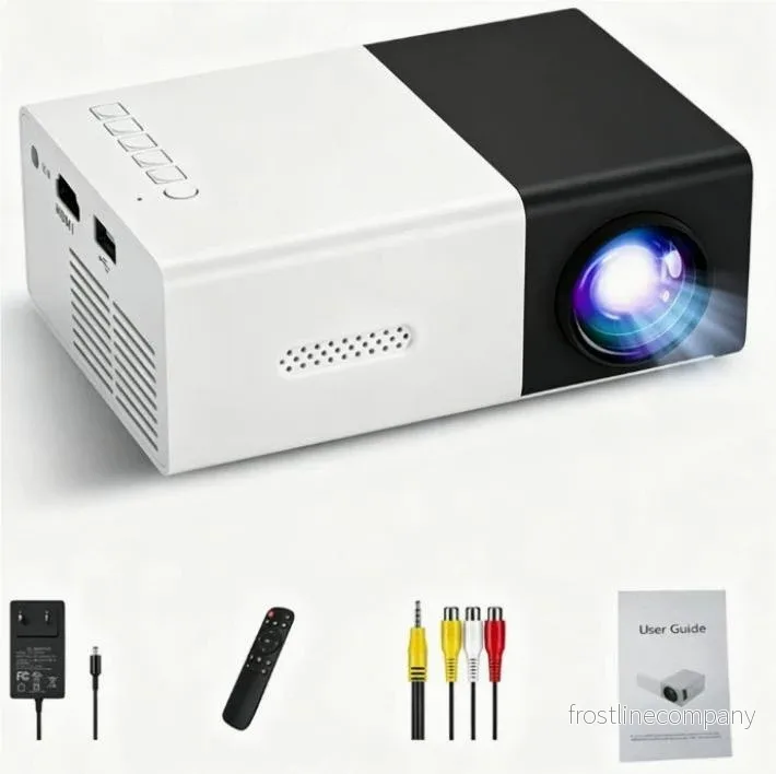 T300 Mini Projektor – Portabel LED Projektor för Hemmakontor – Stöder 1080P
