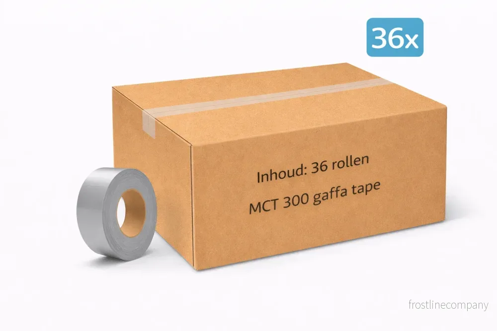 36x MegaTape MCT 300 · Gaffatejp · 25 mm · grå · rulle 50 m