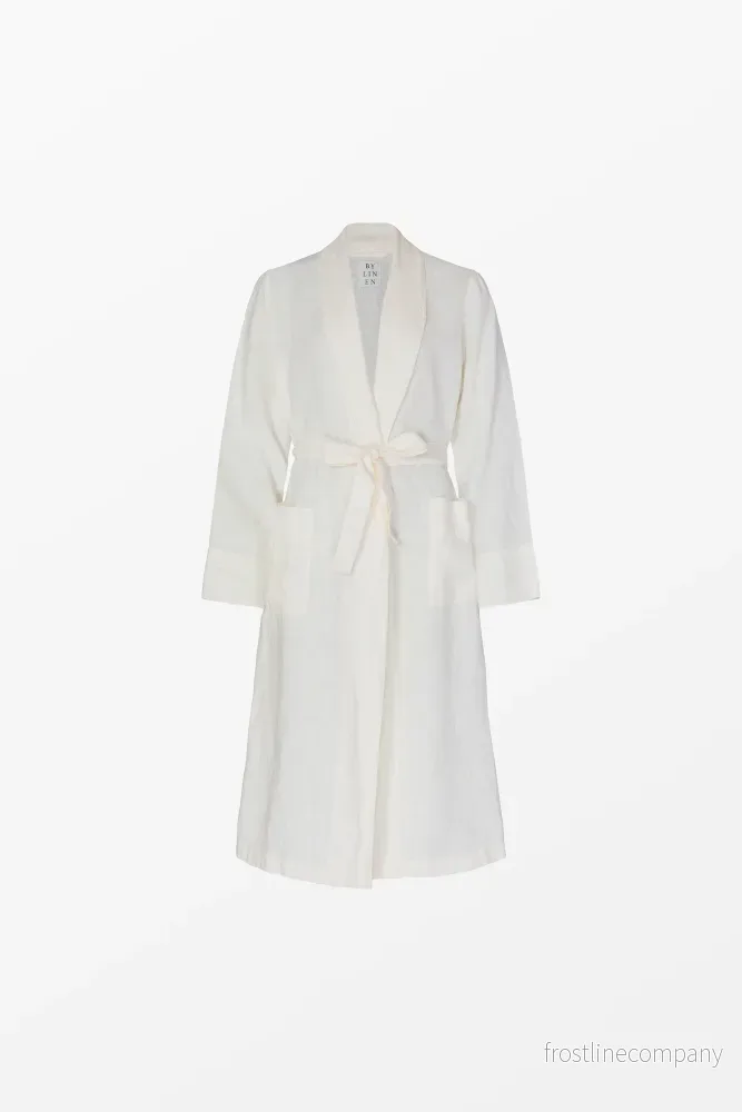 Linen Bathrobe White