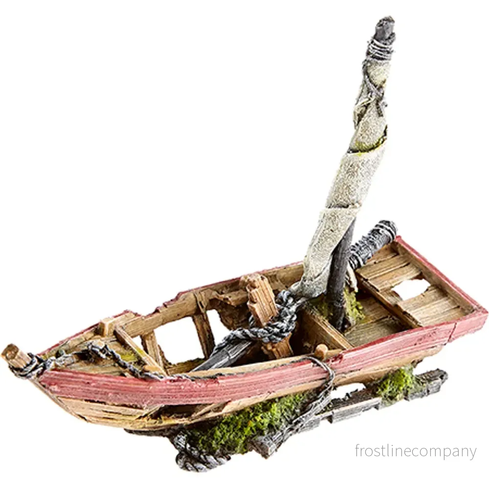 Classic Vrak Segelbåt – Akvariedekoration 29,7×10,5×16,7cm