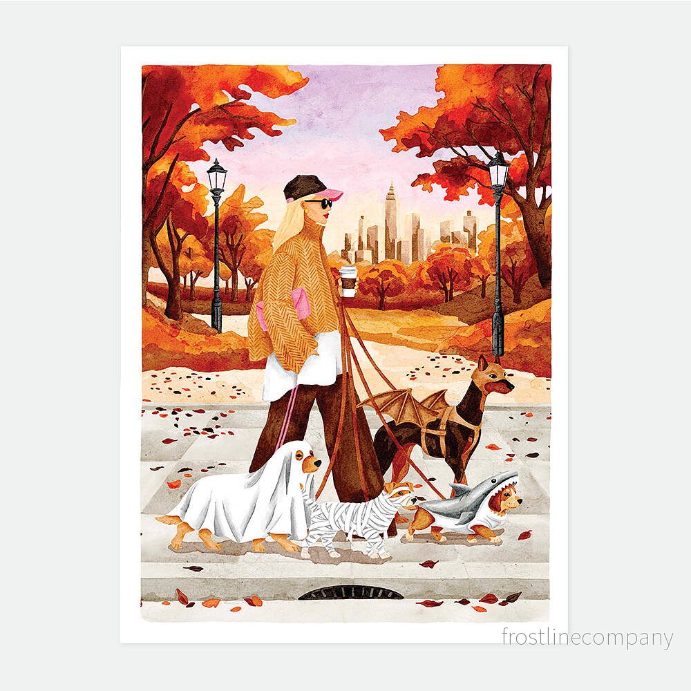Art print poster October walks Halloween Art print poster October walks Halloween