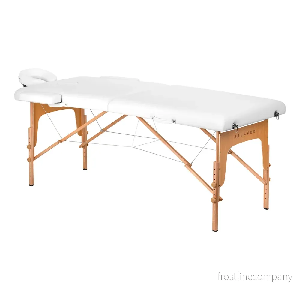Massagebänk Hopfällbar Bokträ Balance 2 Zoner Vit Massagebänk Hopfällbar Bokträ Balance 2 Zoner Vit