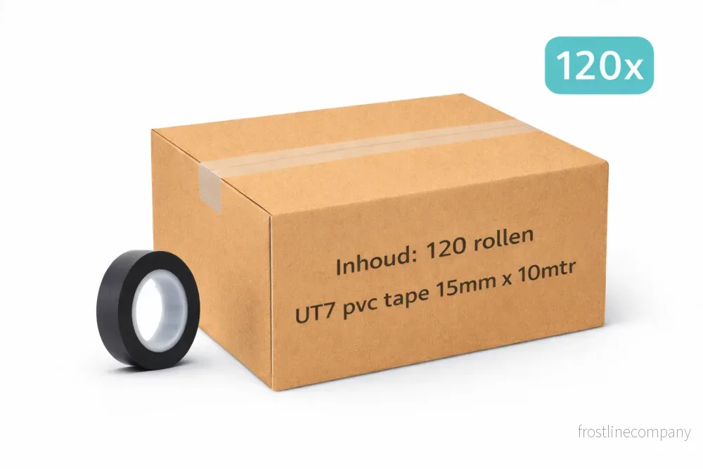 120x MegaTape UT7 PVC-tejp · 15 mm · svart · 10 m rulle - Bild 2