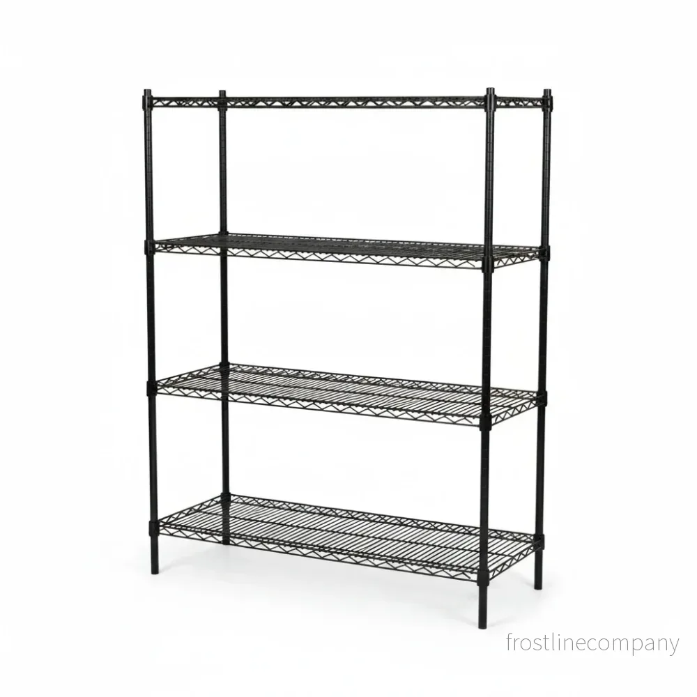 Hylla – Svart (B 122 x D 46 x H 160 cm.) – TUBO Hylla – Svart (B 122 x D 46 x H 160 cm.) – TUBO