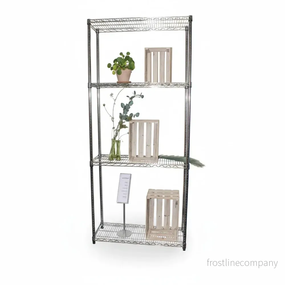 Hylla – TUBO (B 91 x D 46 x H 220 cm.) – Krom Hylla – TUBO (B 91 x D 46 x H 220 cm.) – Krom