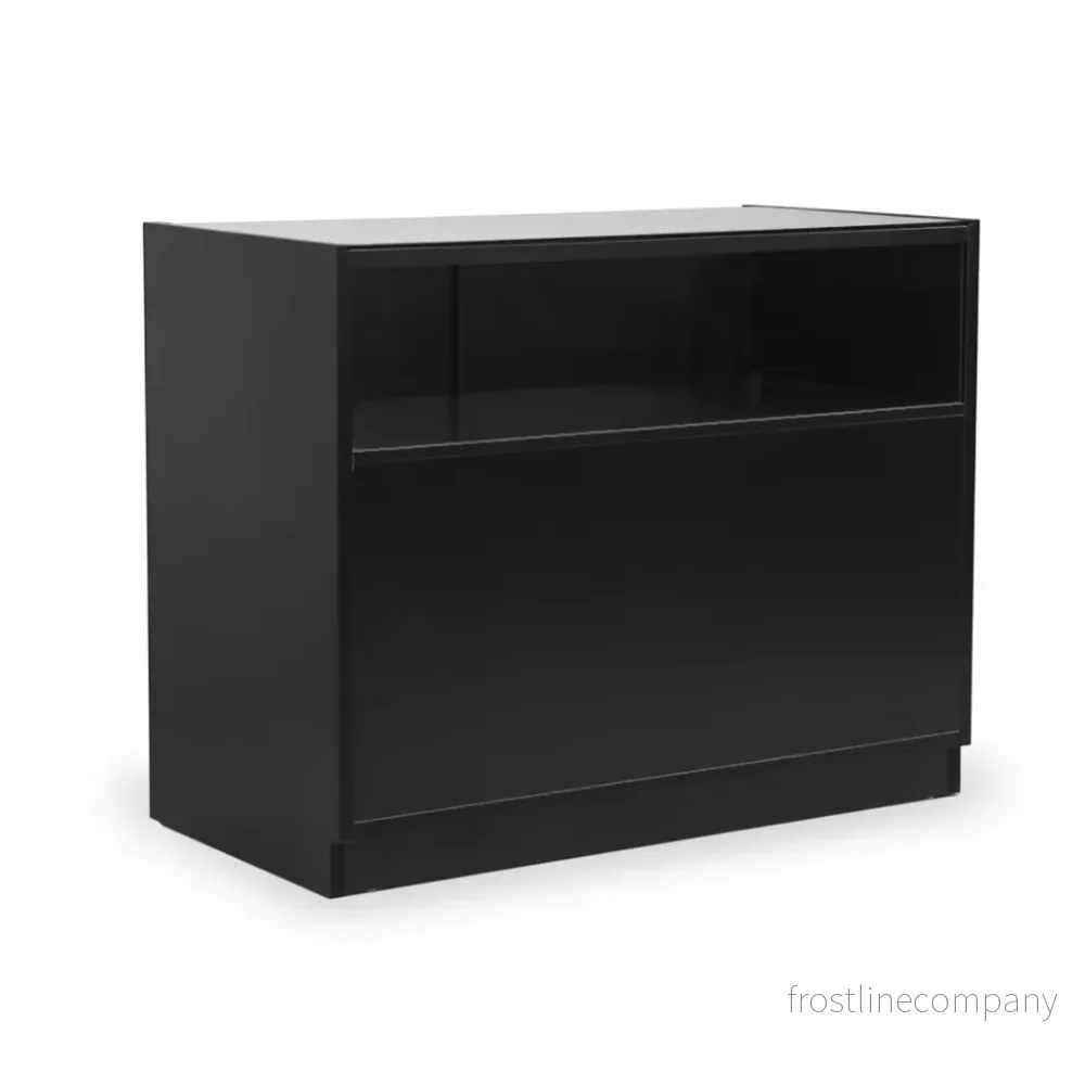 MADS butiksdisk med 1/3 glas, bred, svart. B 120 MADS butiksdisk med 1/3 glas, bred, svart. B 120