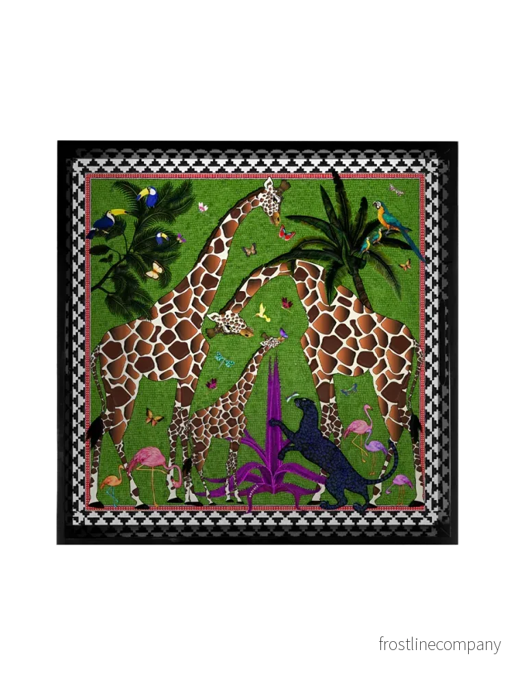 Ortigia Sicilia kvadratisk bricka giraff Ortigia Sicilia kvadratisk bricka giraff