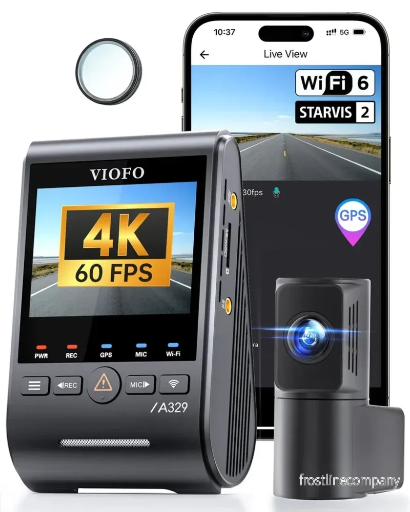 Viofo A329S 2-kanals 4K-dashcam med wifi och GPS Viofo A329S 2-kanals 4K-dashcam med wifi och GPS