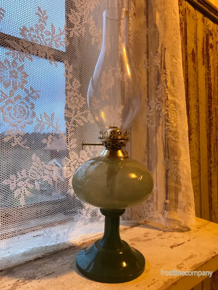 Fotogenlampa Grön