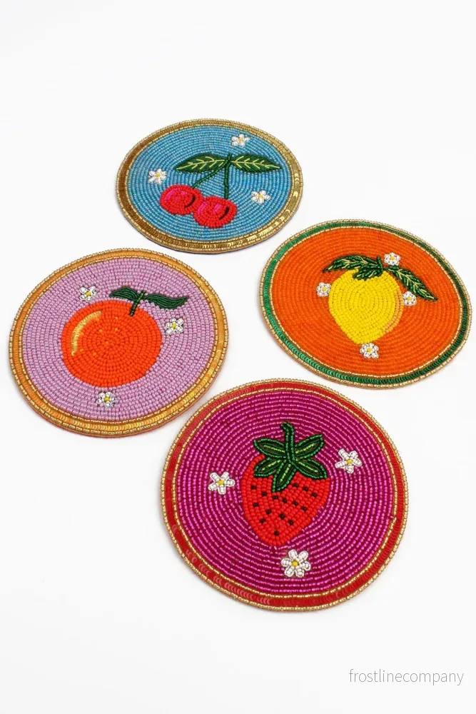 Coasters glasunderlägg frukter 4-pack Coasters glasunderlägg frukter 4-pack