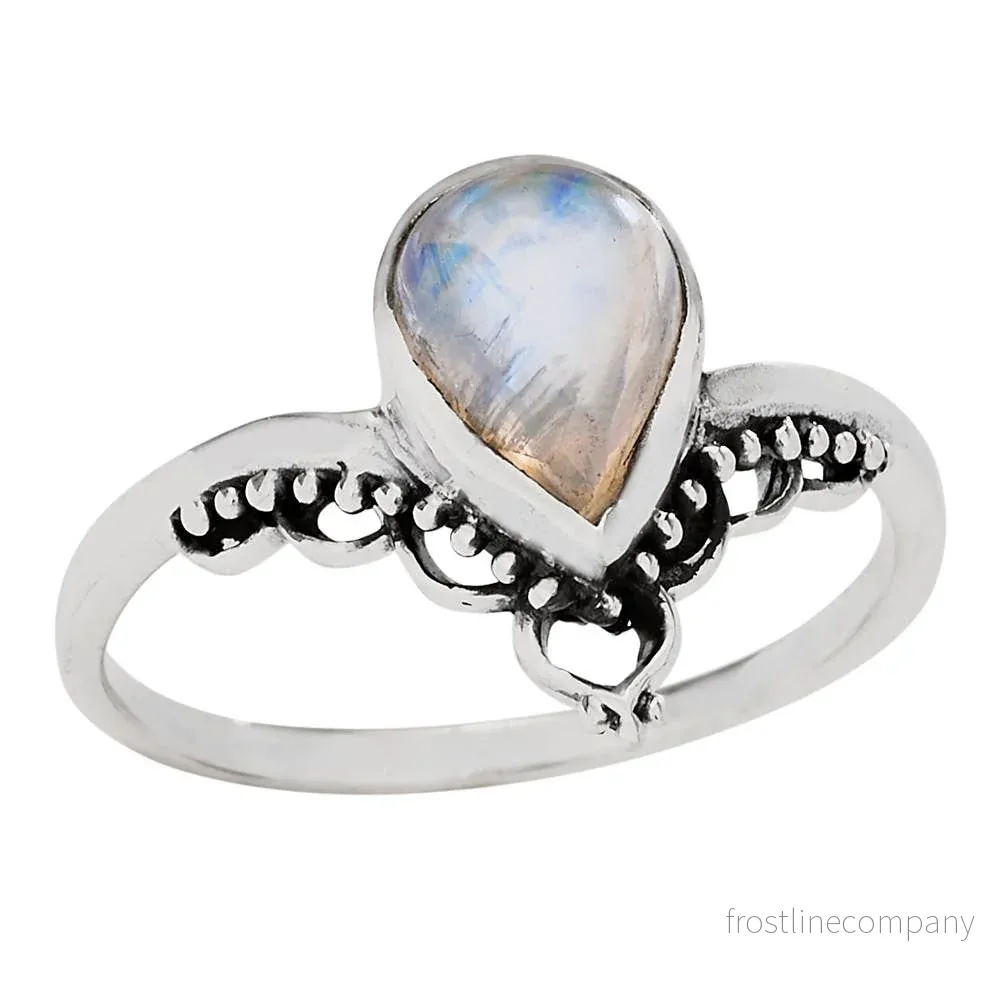 Silverring Tiara med Månsten