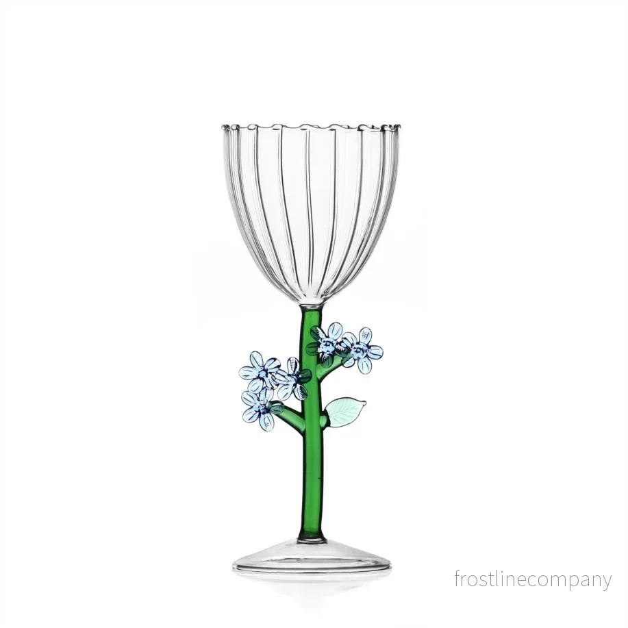 Vinglas Botanica blå blommor Vinglas Botanica blå blommor
