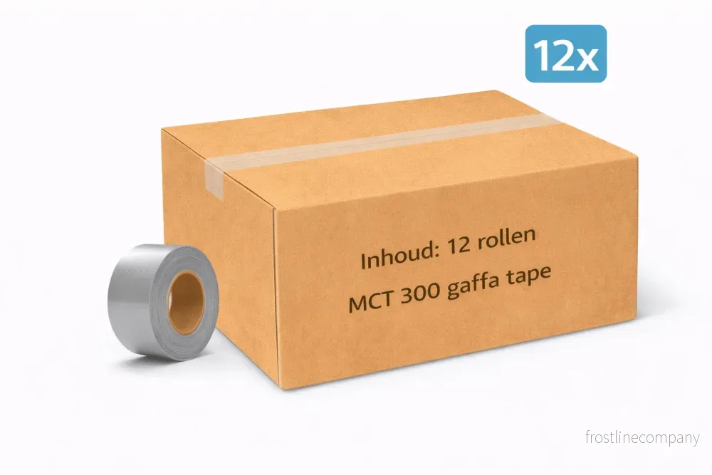 12 st MegaTape MCT 300 · Gaffatejp · 100 mm · grå · rulle 50 m