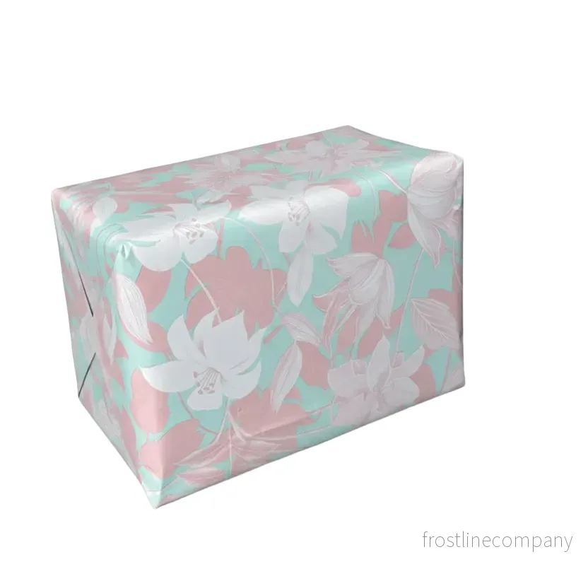 Presentpapper B 38 cm. Ljusa toner, bestruket papper. 150 m.