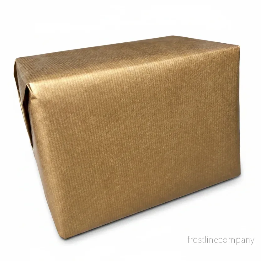 Presentpapper B 57 cm. Guld, matt, kraftpapper. 200 m. - Bild 2
