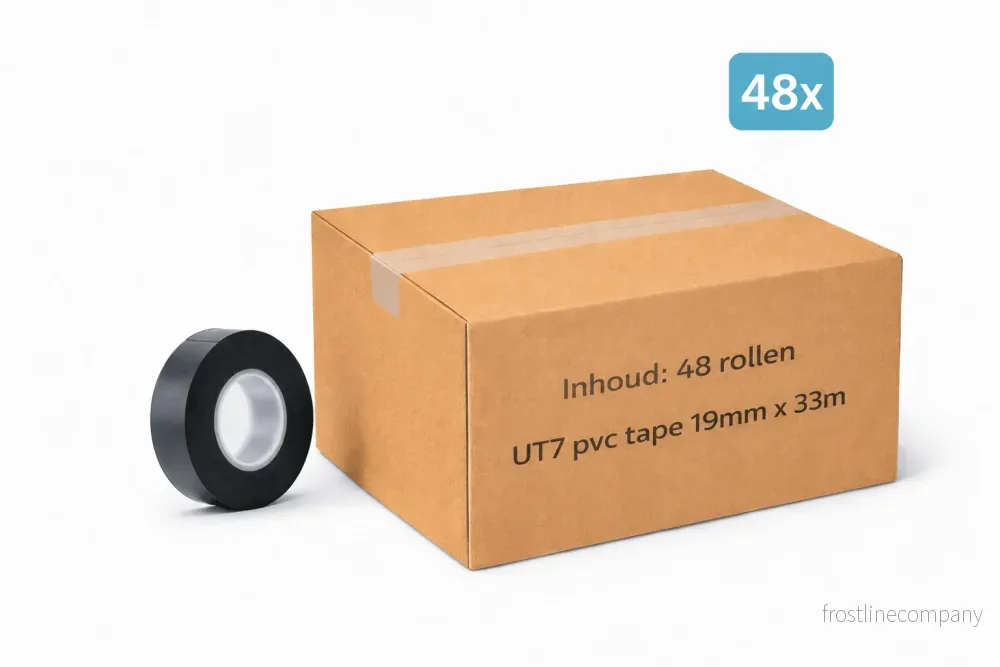 48 st MegaTape UT7 PVC-tejp · 19 mm · svart · 33 m rulle - Bild 2