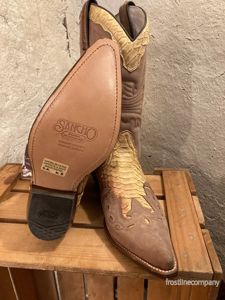 Sancho Ormskinn/Läderboots Western st. 41 - Bild 3