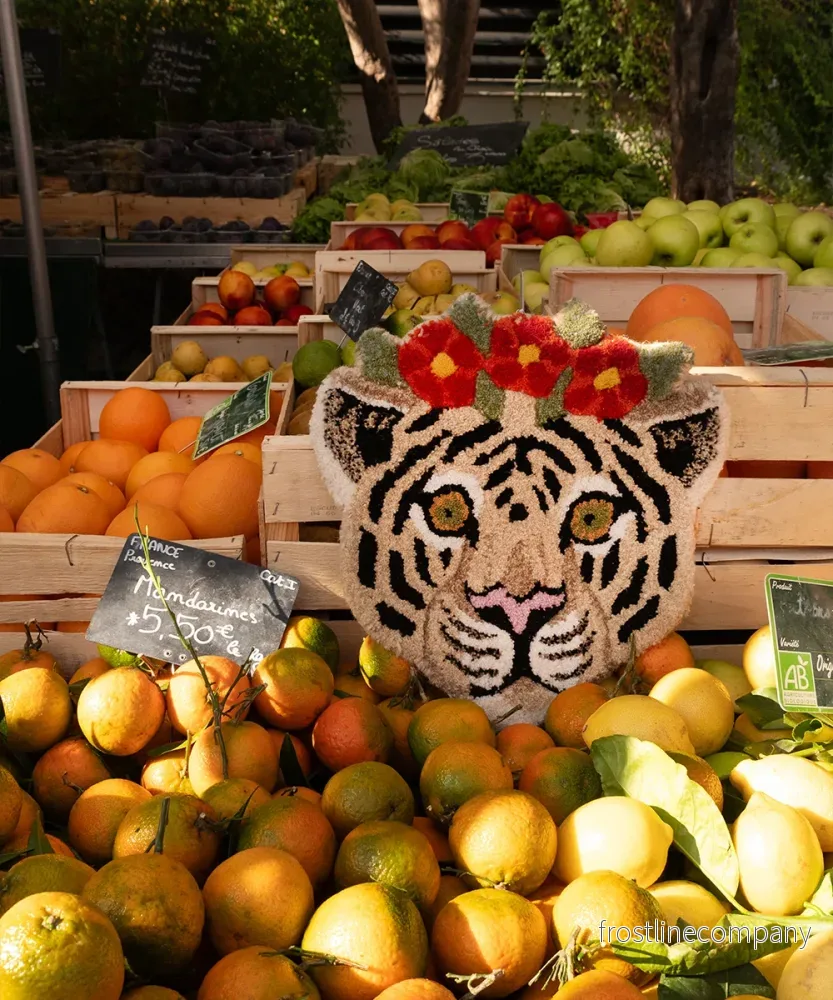 Tiger blommor matta small - Bild 2