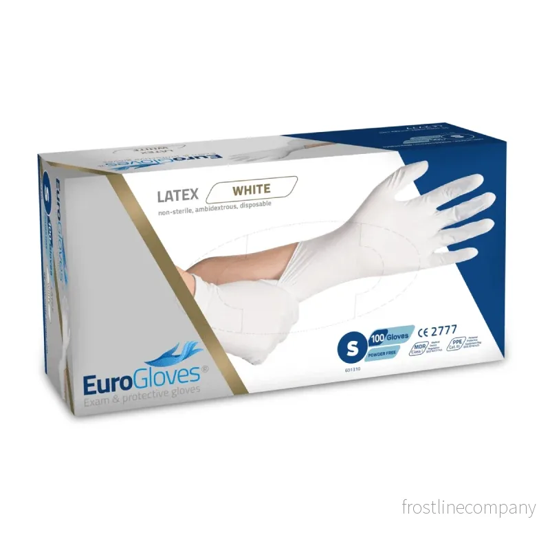 EuroGloves Latexhandskar Vita - 100 st - Bild 2