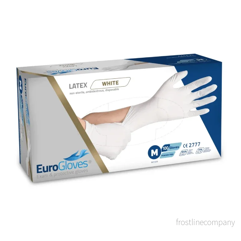 EuroGloves Latexhandskar Vita - 100 st - Bild 3