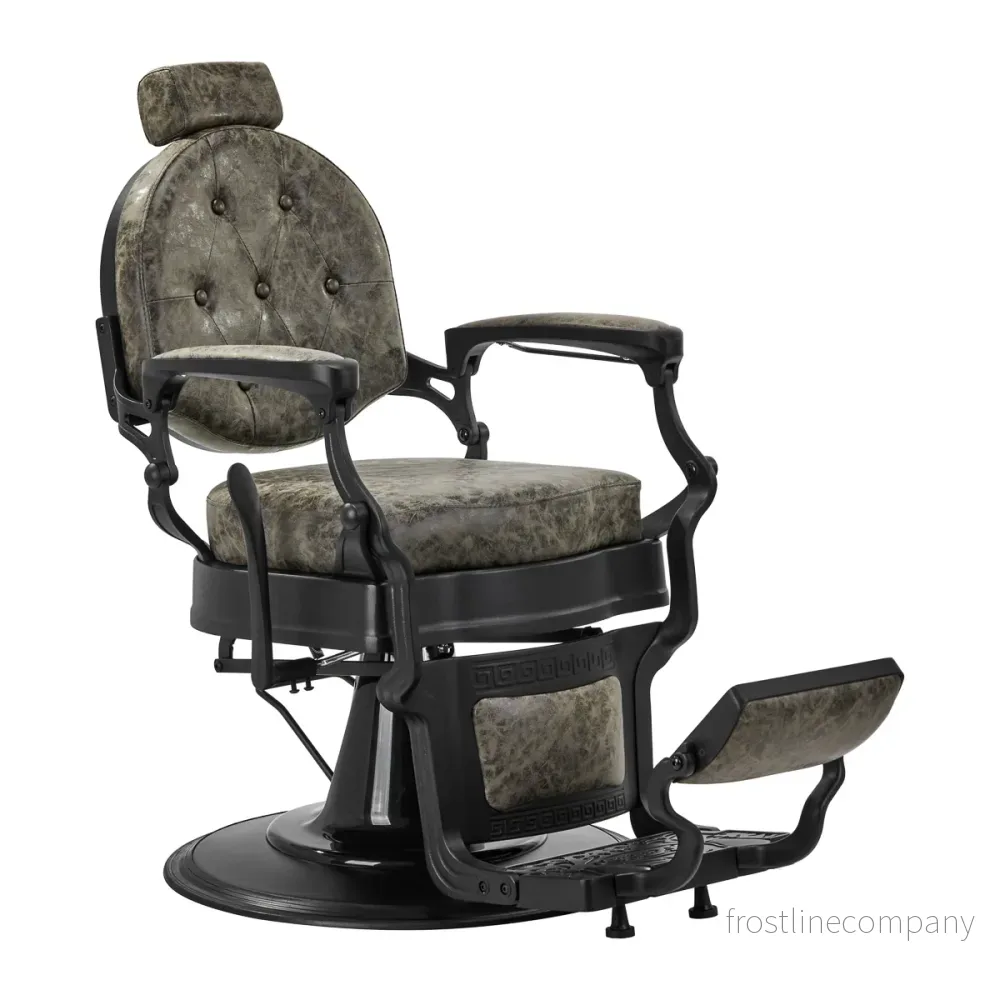 Barberstol Gabbiano President – Vintage Grönt Läder Barberstol Gabbiano President – Vintage Grönt Läder
