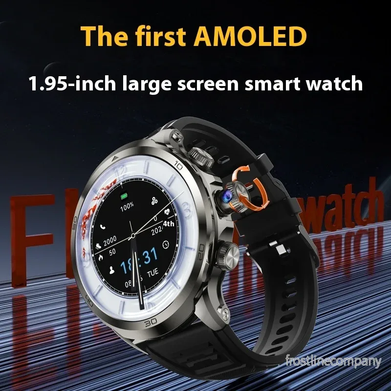 Smartklocka AMOLED 1.95″ – Roterande Kamera – Face Unlock – 2 Färger