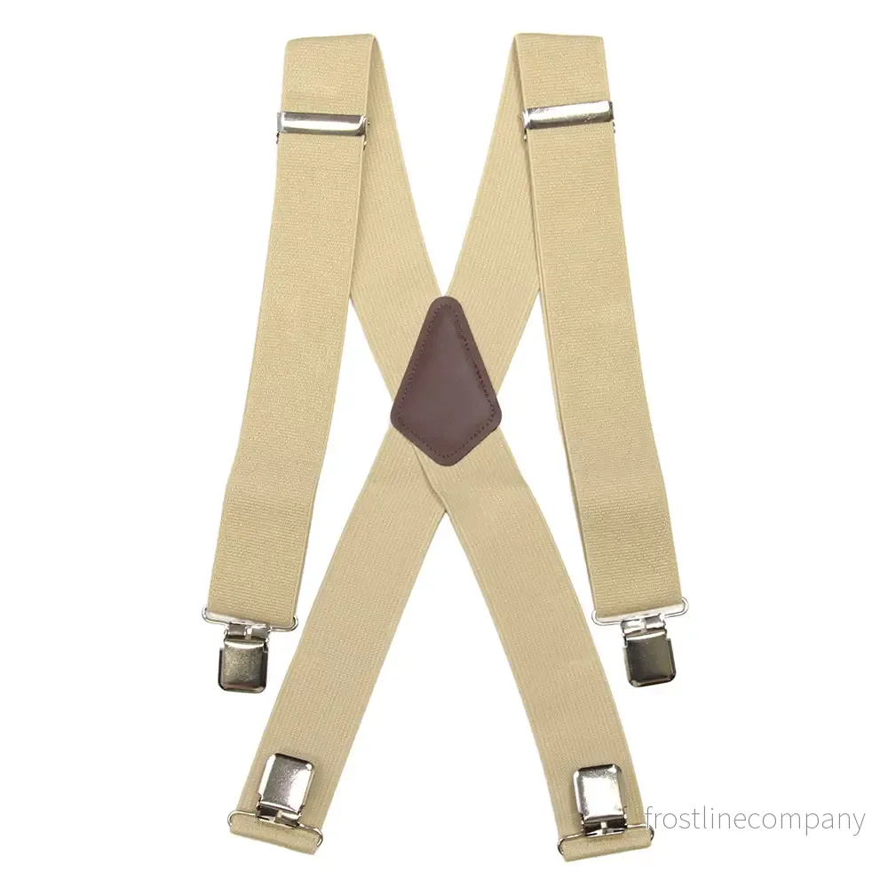 Hängslen 5 cm breda Khaki