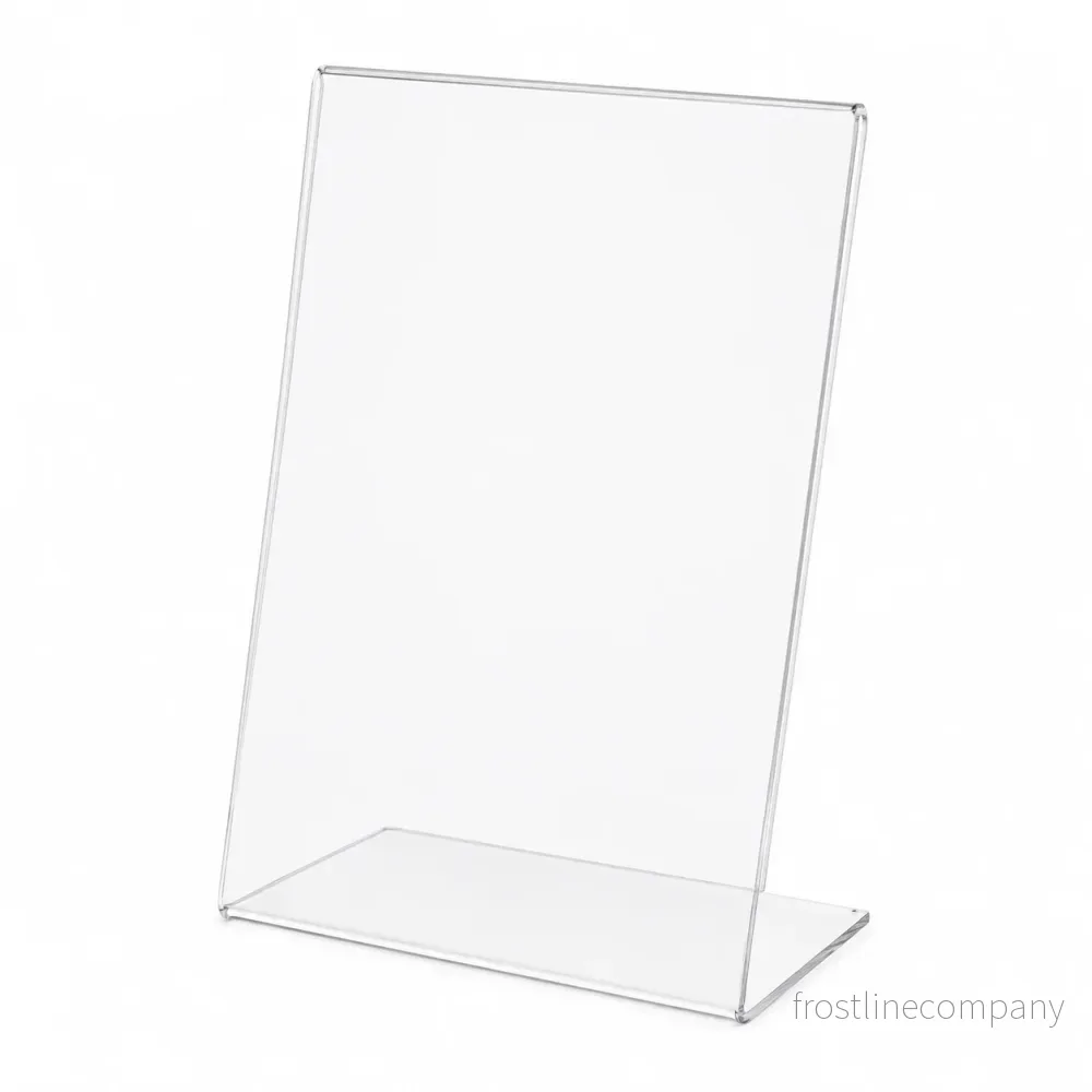 Skylthållare A4, lutande för bord, akryl - Bild 2