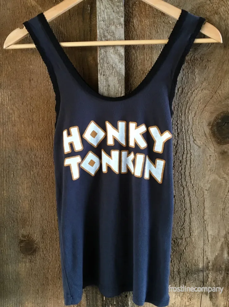 Linne svart med spetskant Honky Tonkin Linne svart med spetskant Honky Tonkin