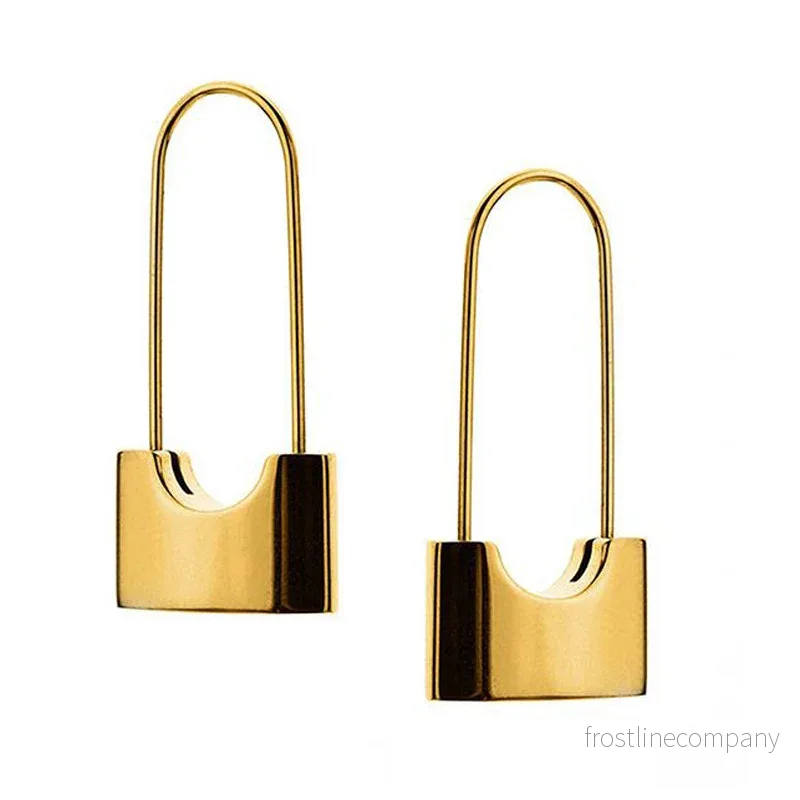 Padlock Örhängen – Guld Hänglås – Minimalistiska U-formade – Trendiga