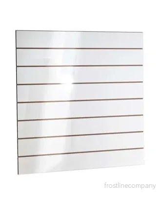 Ribbadpanel - högblank (120 x 240 cm.) utan lister - vit