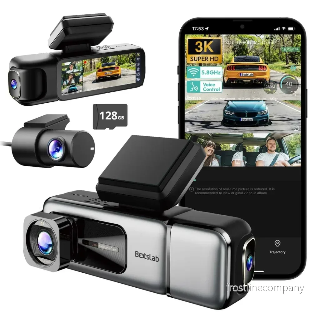 Botslab G980H 3-kanals 4K wifi GPS 128 GB dashcam Botslab G980H 3-kanals 4K wifi GPS 128 GB dashcam