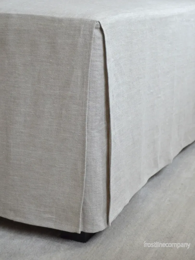 Linen Bed Skirt Beige