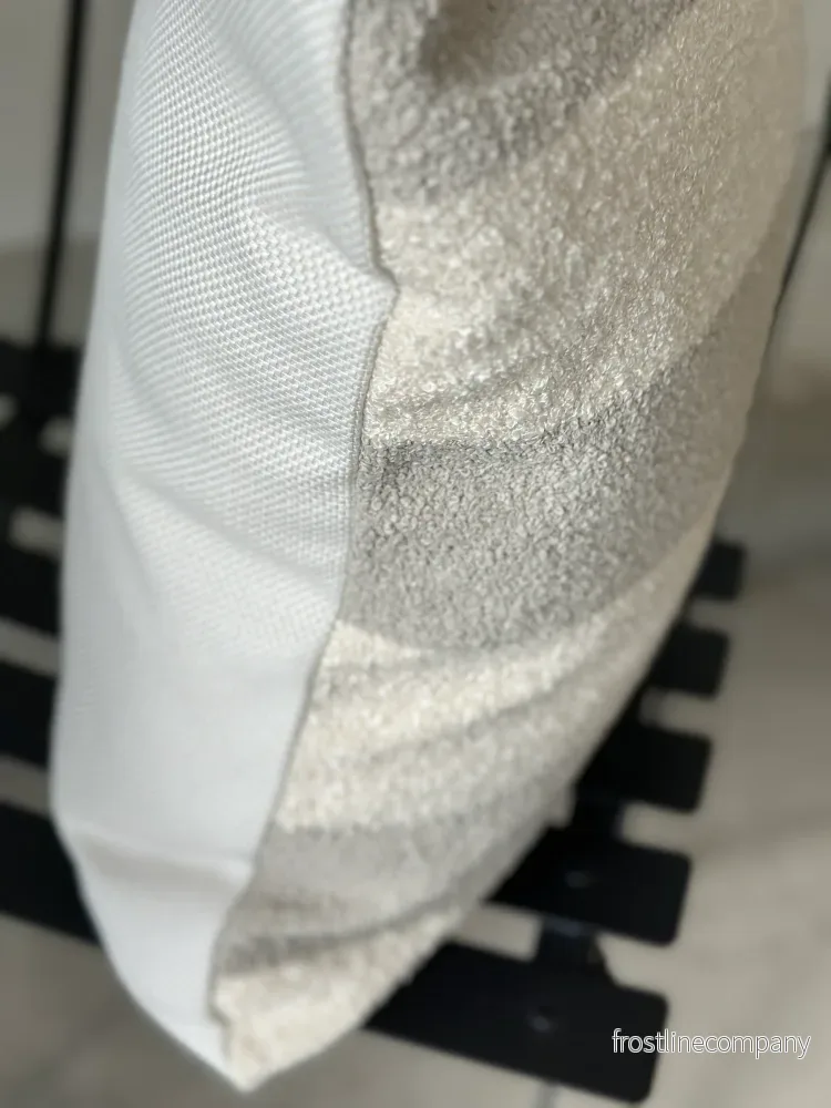 Cushion 15 / Outdoor+Indoor / Bouclé / Grey / Offwhite / 50x50 cm - Bild 3