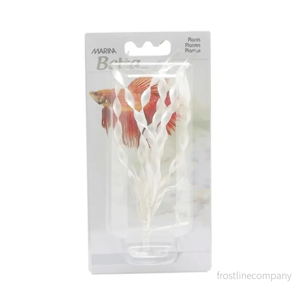 Marina Betta Plastväxt Skruv-Vallisneria Mini 10cm med Sugkopp – Vriden akvarieväxt - Bild 2