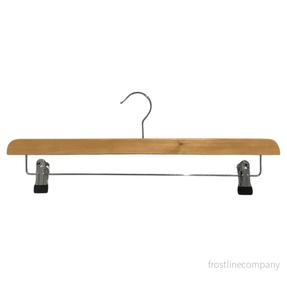 Byxhängare i trä med kraftiga klämmor, natur, 45 cm