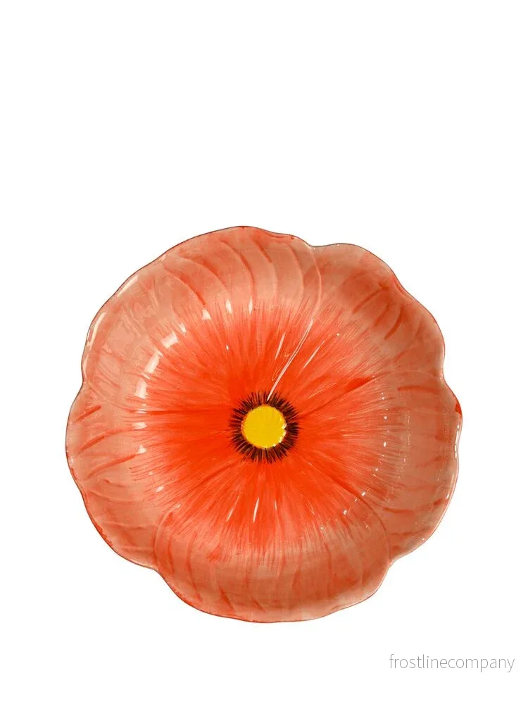 Stor skål vallmo Poppy röd - Bild 2